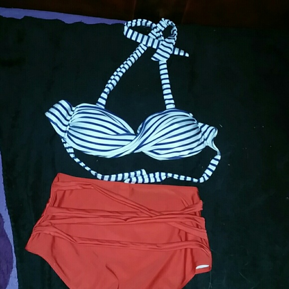 50s inspired swimsuit  fast shipping