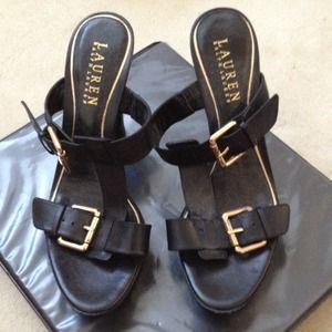 Lauren by Ralph Lauren black dressy high heels