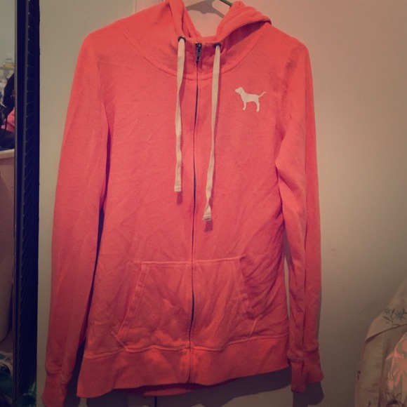 Orange/Coral LOVE PINK Hoodie!