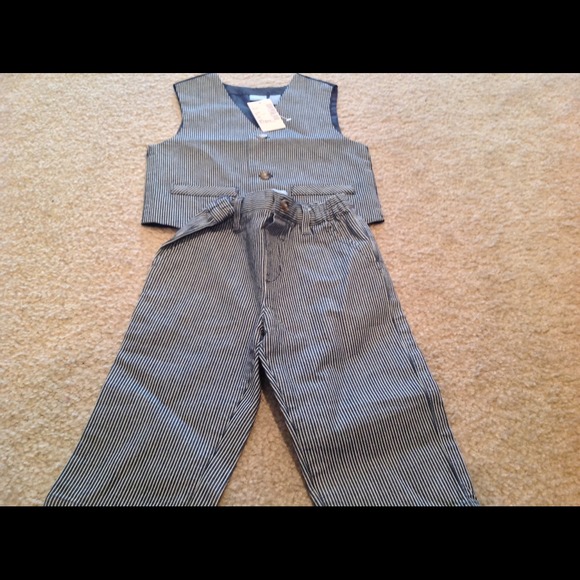 Baby boy striped pant and vest