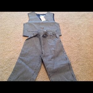 Baby boy striped pant and vest