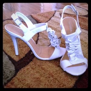 Paprika White Patent Leather Heels