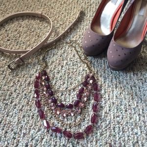 Multi Tone Burgundy & Pink Necklaces