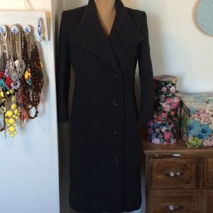 Vintage 1980s wool trench coat