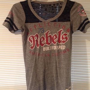 Affliction Lace Back T-Shirt