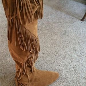 Sam Edelman knee high fringe boots