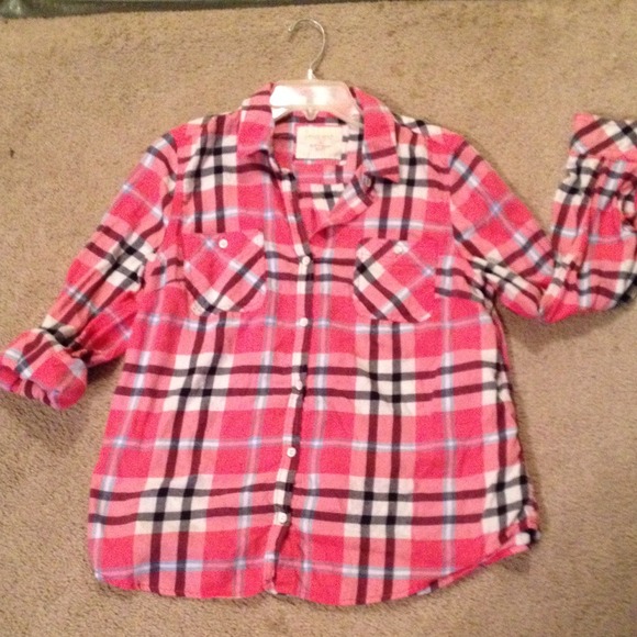 Cute plaid button down shirt. - Picture 2 of 4