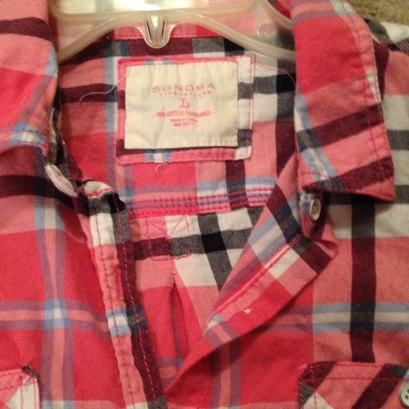Cute plaid button down shirt. - Picture 3 of 4