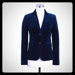 Schoolboy Blazer in Velvet - Navy