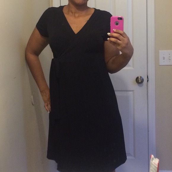 Black criss cross Maternity dress