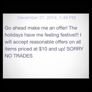 Now accepting offers! All items must go!