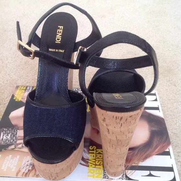 Fendi Cecilia platform wedges