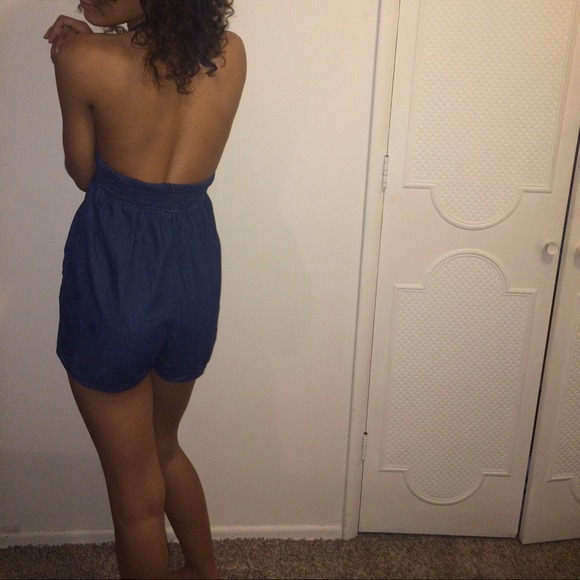 🚫SOLD🚫Denim romper - Picture 3 of 4