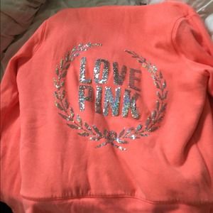 Victoria's Secret vs pink fur lined sweatshirt lg