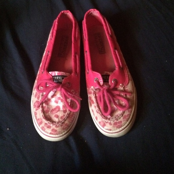 Sperry Top-Sider pink cheetah shoes