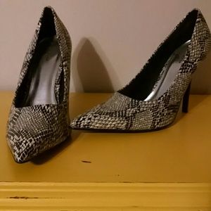 Snakeskin stilettos
