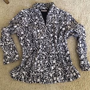 Black and white fleece