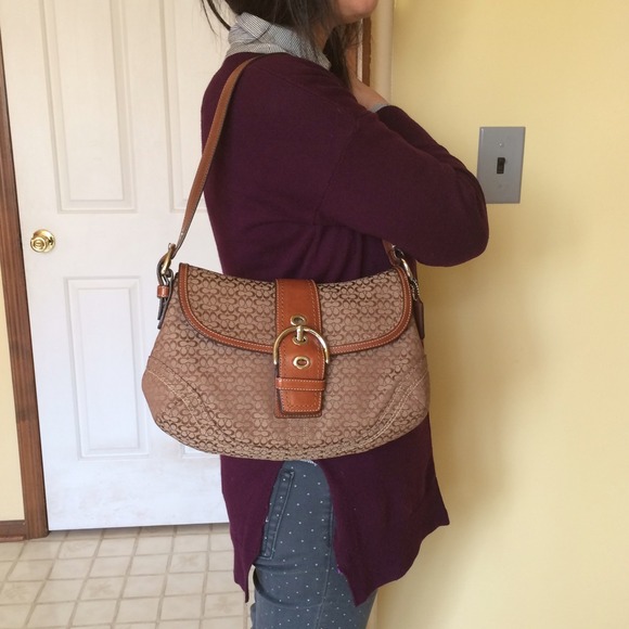 Tan buckle Coach Shoulder bag
