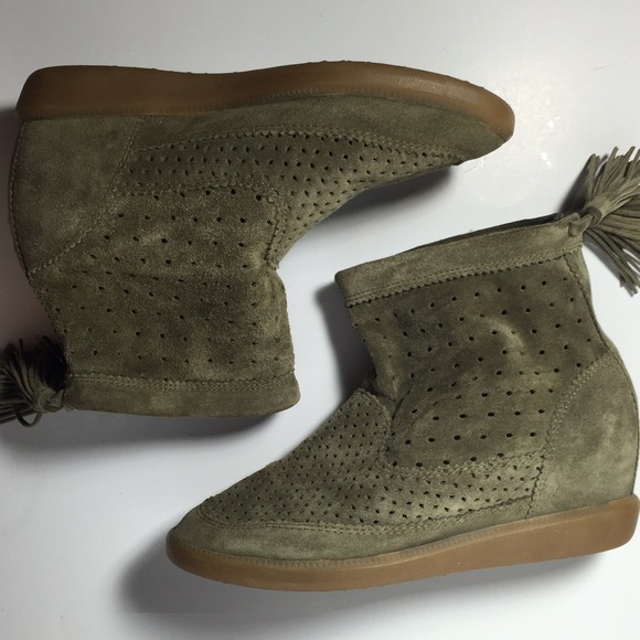 ๐ซSOLD๐ซ ISABEL MARANT Basley Olive Booties - Picture 2 of 4