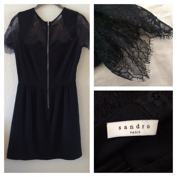 Sandro dress black&white yellow. Sandro dress black&white yellow.