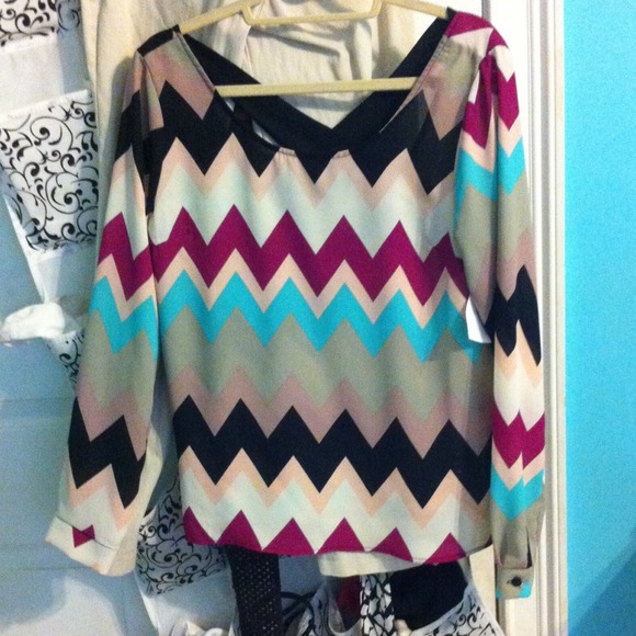 Charlotte Russe chevron blouse