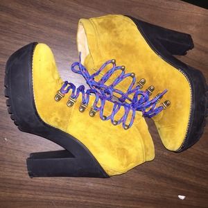 Bundle: polo work boot heels and earrings