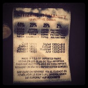 Citizens of humanity gently worn jeans