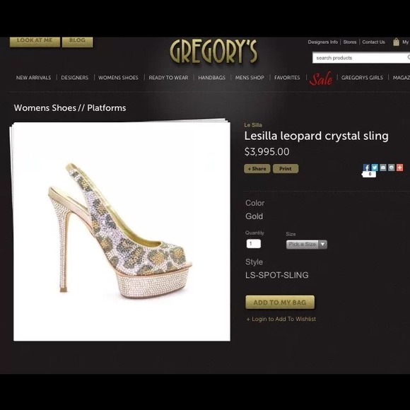 New! Lesilla Crystal Leopard Slings LIMITEDEDITION - Picture 4 of 4
