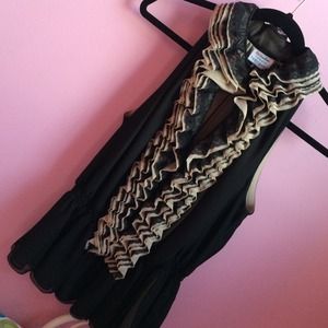 Robert Rodriguez chiffon lace ruffle top