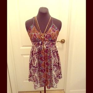 💥SOLD!!💥Paisley and floral print halter dress