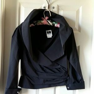 ELEGANT BLACK TAFFETA TOP