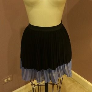 H&M Color Blocked Pleated Skirt
