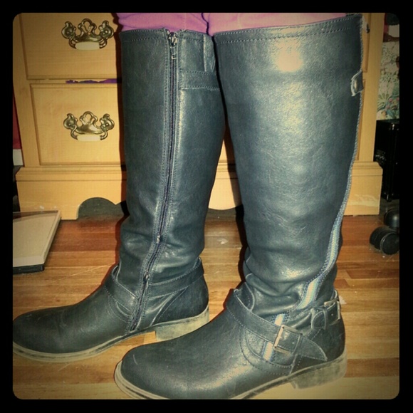 Black tall boots