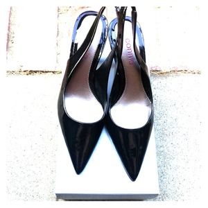 Brand new with box Connie black kitten heels sling