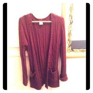 Burgundy Cardigan