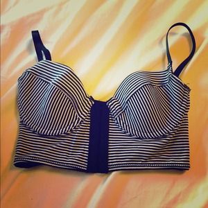 Black And White Striped Bandeau