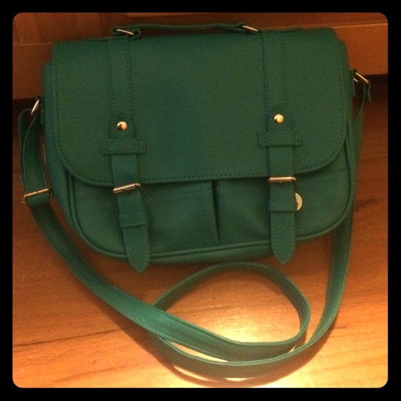 Teal side purse