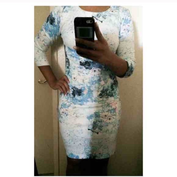 HM watercolor dress