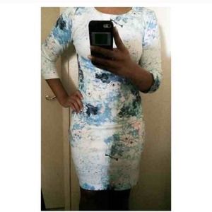 HM watercolor dress