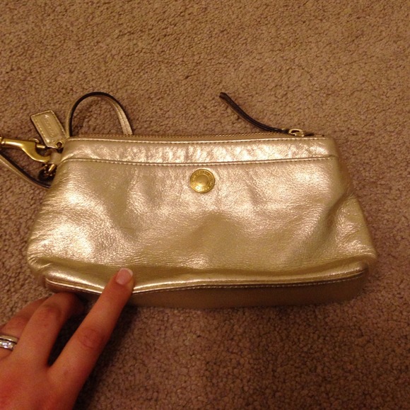 Coach Gold Wristlet