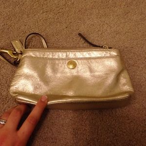 Coach Gold Wristlet