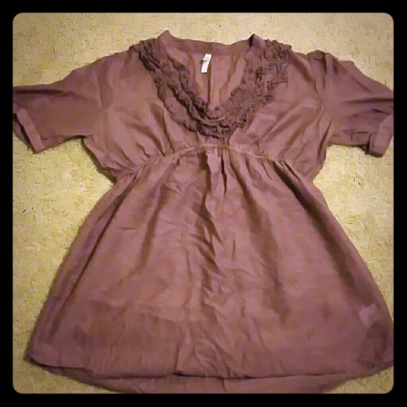 Sheer purple top