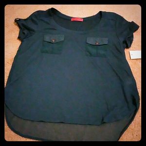 NWT Teal hi-lo tee