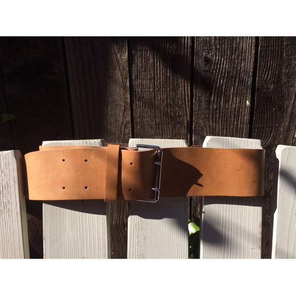 Oversized Camel Waist Belt Size S