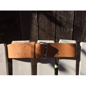 Oversized Camel Waist Belt Size S