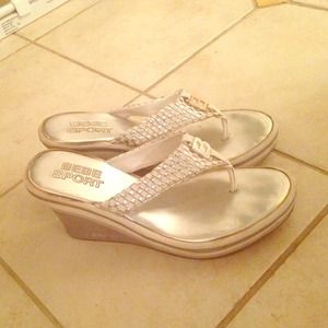 Bebe sport sandals flip flops 9