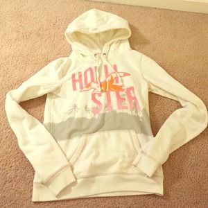 White Hollister hoodie