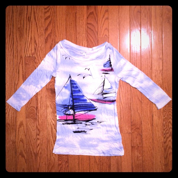 NWT XS Banana Republic  sailboats top