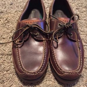 Men's Leather Topsider Boatshoes