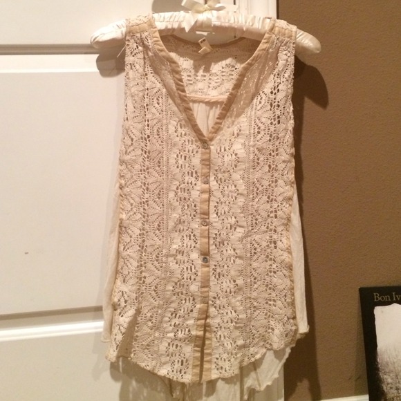 Lace anthropologie top